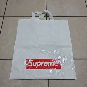 Supreme White Tote Bag